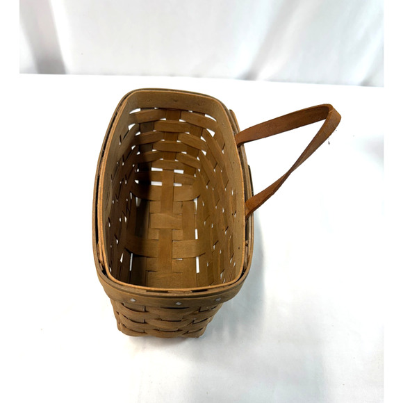 1984 Longaberger Medium Key Basket Vintage USA Made 9"L x 5"W x 5"H - Picture 2 of 3